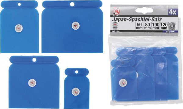Japan-Spachtel-Set, 50-80-100-120 mm, Kunststoff, 4-tlg.