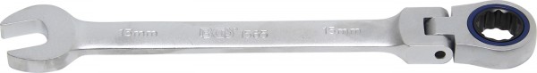 Ratschenring-Maulschlüssel, lose, abwinkelbar, 15 mm