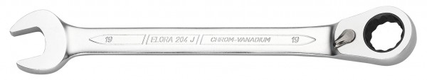 Maulschlüssel mit Hebel-Ringratsche, umschaltbar, ELORA-204-J 11 mm