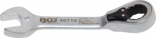 Ratschenring-Maulschlüssel, kurz, 12 mm