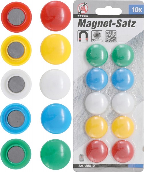 Magnet-Satz, Ø 30 mm, 10-tlg.