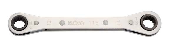 Ratschenringschlüssel, gerade, ELORA-115-6x7 mm